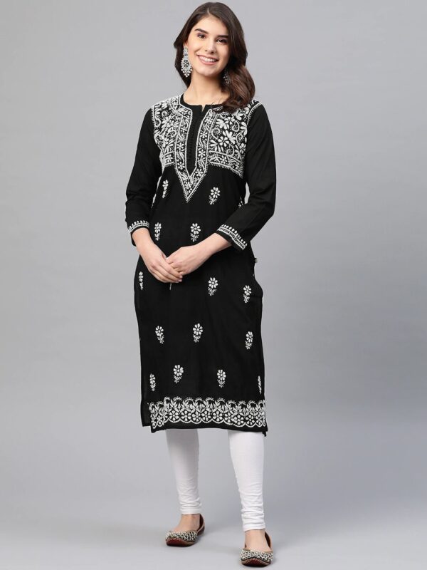 Set of 2 Designer Chikan Kurti - Image 4