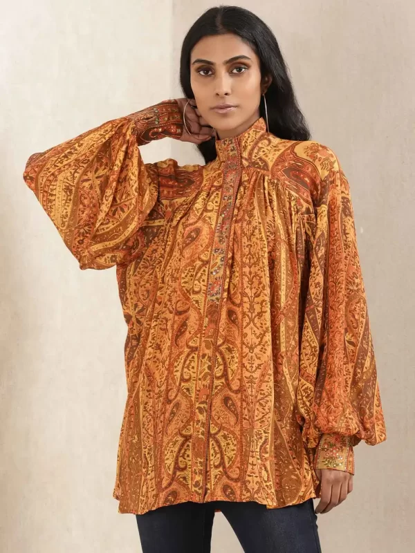 Rust Printed Kurti